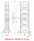 DRABEX Rusztowanie przejezdne 6 podestów (1,35x3,00m) wys.rob. 11,99m RA 1130S TYP 364A - podesty co 2m