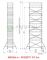 DRABEX Rusztowanie przejezdne 5 podestów 1,35x2,00m wys.rob. 10,03m RA 1120S TYP 353A - podesty co 2m