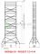 DRABEX Rusztowanie przejezdne 0,65x2,00m wys.rob. 10,03m RA 1120 TYP 313B - podesty co 4m