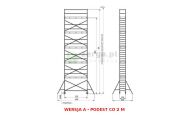 obrazek DRABEX Rusztowanie przejezdne 0,65x2,00m wys.rob. 8,07m RA 1120 TYP 312A - podesty co 2m