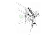 obrazek ALTREX 5300 rusztowanie ze schodami (1,35x2,45m) wys.rob. 8,20m pomost Fiber-Deck C530006