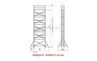 obrazek DRABEX Rusztowanie przejezdne (0,65x3,00m) wys.rob. 10,03m RA 1130 TYP 323B - podesty co 4m