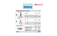 obrazek KRAUSE Drabina wolnostojaca anodowana Securo 5 stopni wys. robocza 3,05 m 126436