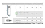 obrazek KRAUSE Drabina kominiarska aluminiowa czerwona z 14 szczeblami, dł. 3,95m 804693