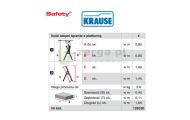 obrazek KRAUSE Drabina wolnostojąca SAFETY 4 stopnie wys.rob. 2,85m 126320