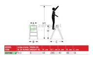 obrazek FARAONE ND/NDL stołek dwustronny 2x3 szczeble, szer. 40cm. wys.rob. 2,45m S2070ND