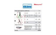 obrazek KRAUSE Drabina wolnostojaca anodowana Securo 8 stopni wys. robocza 3,70 m 126467