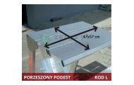 obrazek FARAONE CM60 profesjonalne schody 4 stopnie szer. 47cm z poręczą i kółkami wys.rob. 2,98m CM4LPR