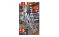 obrazek FARAONE Pomost / drabina magazynowa 12 stopnie wys.rob. 4,91m 350/SMT 