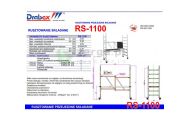 obrazek DRABEX Rusztowanie jezdne składane (1,25x0,50m) wys.rob. 2,99m RS 1100