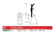 obrazek FARAONE ND/NDL stołek dwustronny 2x4 szczeble, szer. 40cm. wys.rob. 2,67m S2095ND