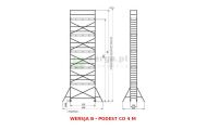 obrazek DRABEX Rusztowanie przejezdne 0,65x2,00m wys.rob. 11,99m RA 1120 TYP 314B - podesty co 4m