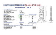 obrazek DRABEX Rusztowanie przejezdne 6 podestów 1,35x2,00m wys.rob. 11,99m RA 1120S TYP 354B - podesty co 4m